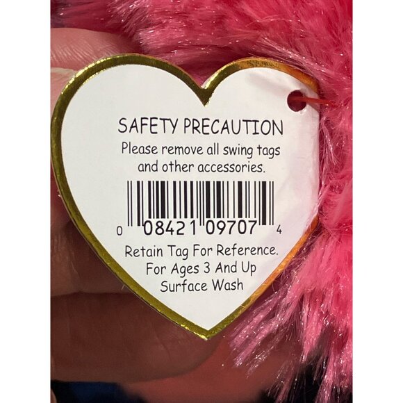 Ty Beanie Original Buddy Pink Poodle Plush Toy 2003 Polyester Fiber and Pellets - Picture 11 of 16